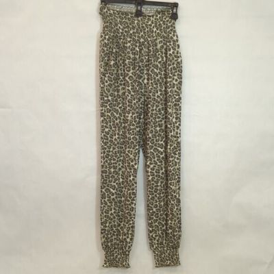 NWOT -Womens Fashion Animal Print with Gathered Cuff Leggings